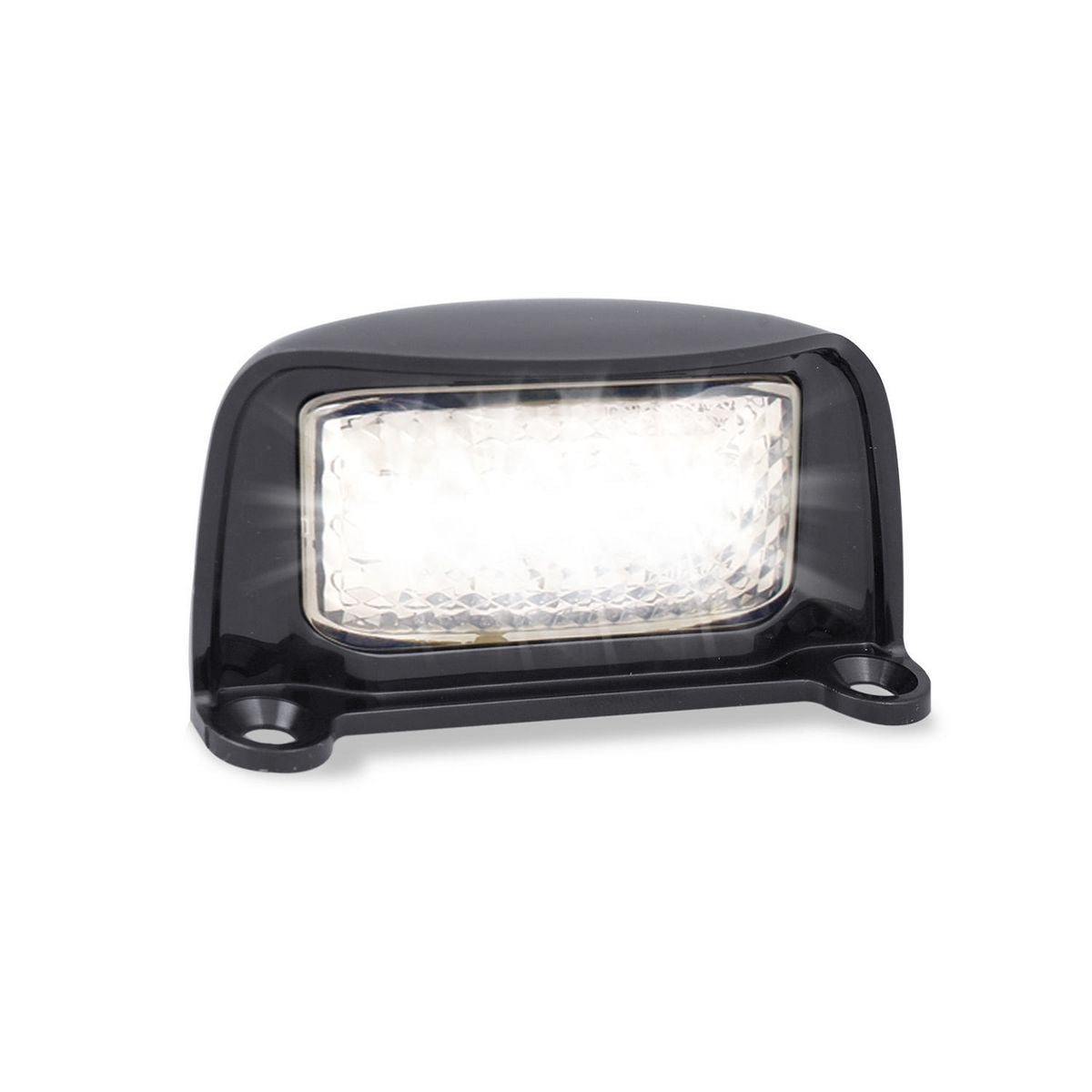LED Autolamps Multi Volt Licence Plate Lamp Black Bracket With 40cm Wire - 35BLMB
