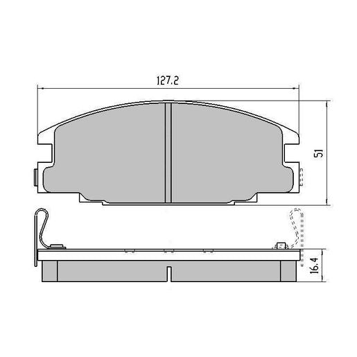 RDA GP Max Brake Pad Set Front - RDB1116