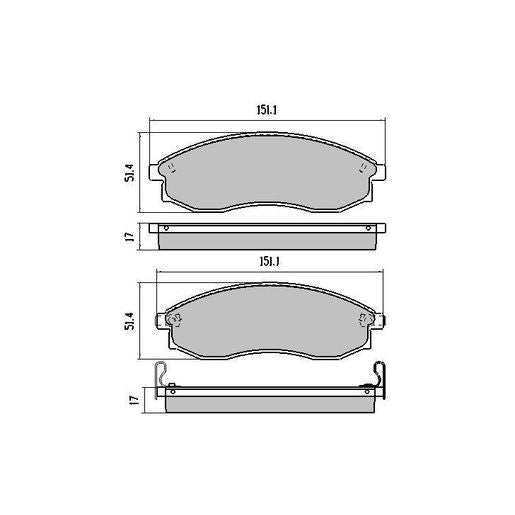 RDA GP Max Brake Pad Set Front - RDB1308