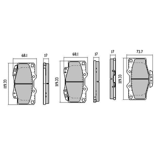 RDA GP Max Brake Pad Set Front - RDB1323SM
