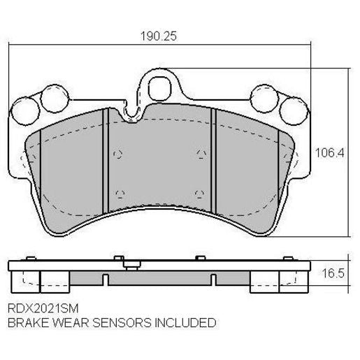 RDA Brakes Extreme Brake Pad Set Front - RDX2021SM