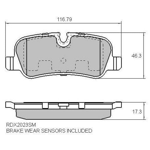 RDA Brakes Extreme Brake Pad Set Rear - RDX2023SM