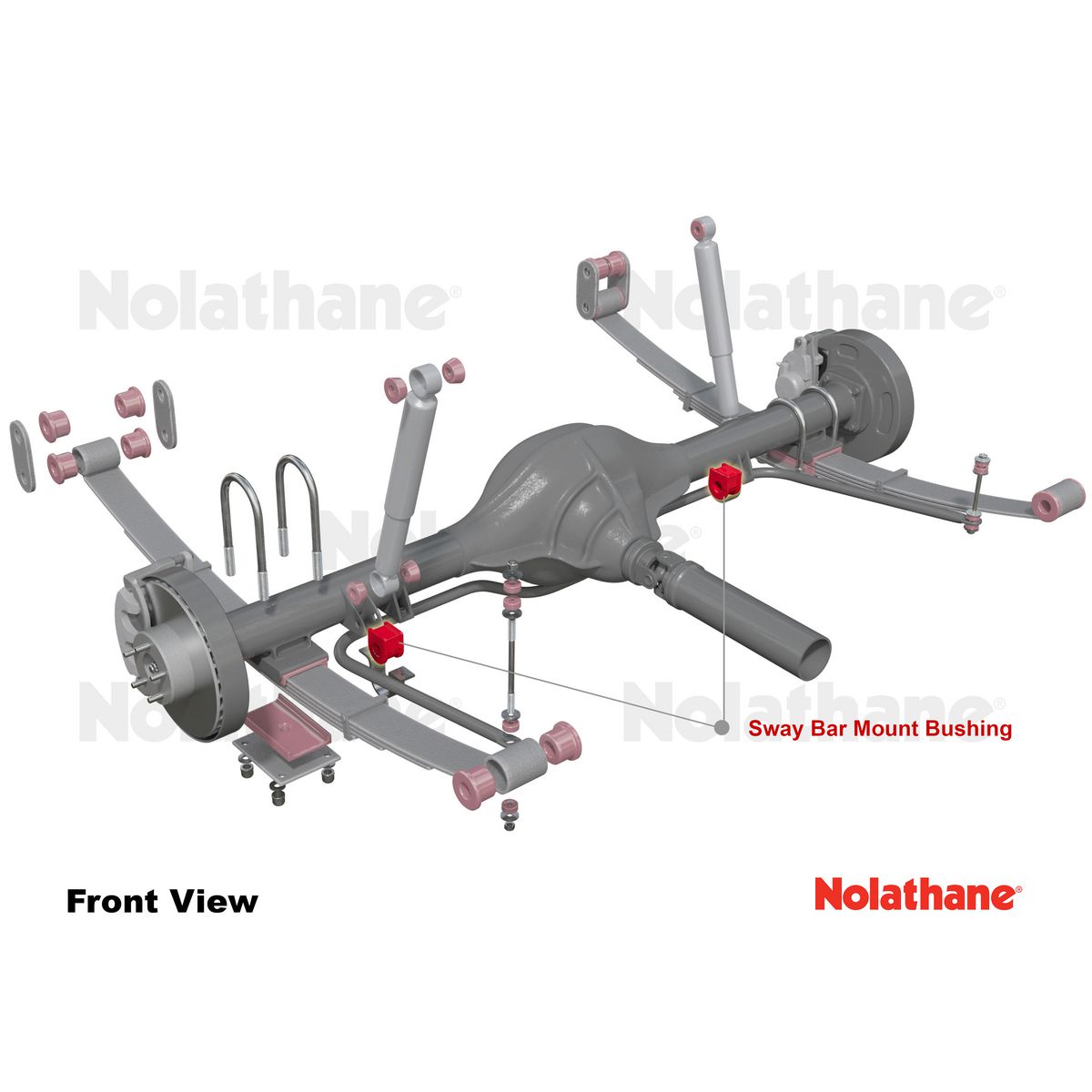 Nolathane Front Sway Bar Mount Bushing Kit 22mm - 42096