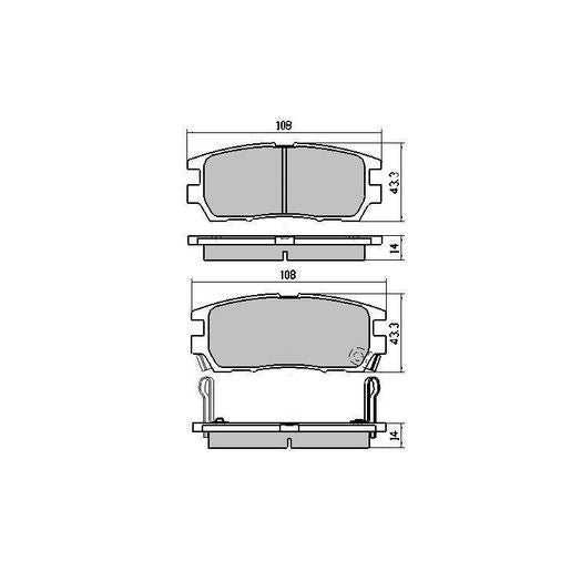 RDA GP Max Brake Pad Set Rear - RDB1231