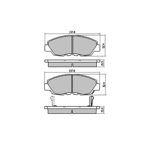 RDA GP Max Brake Pad Set Front - RDB1391
