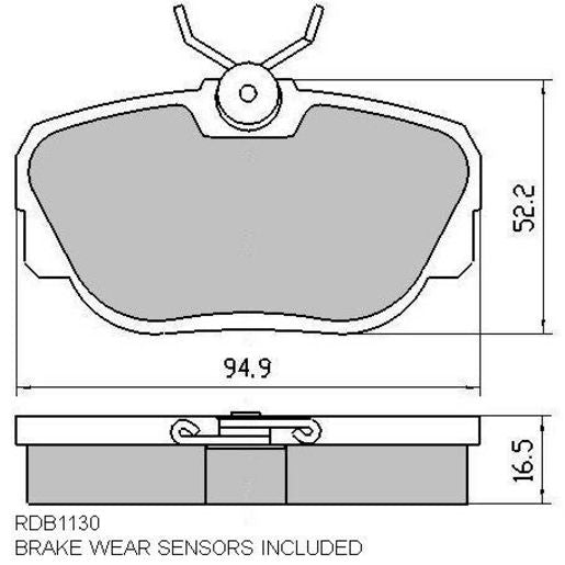 RDA GP Max Brake Pad Set Front - RDB1130