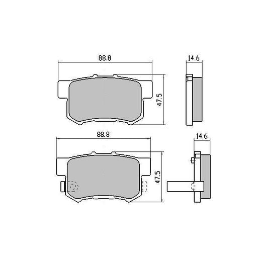 RDA Brakes Extreme Brake Pad Set Rear - RDX1265SM