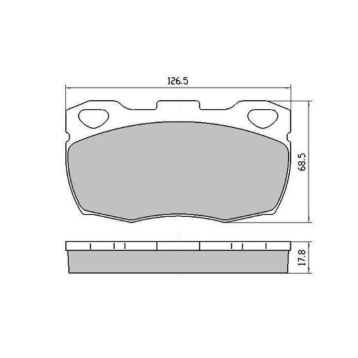 RDA GP Max Brake Pad Set Front - RDB1305