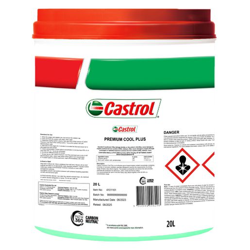 Castrol Premium Cool Plus Coolant Concentrate 20L - 4101161