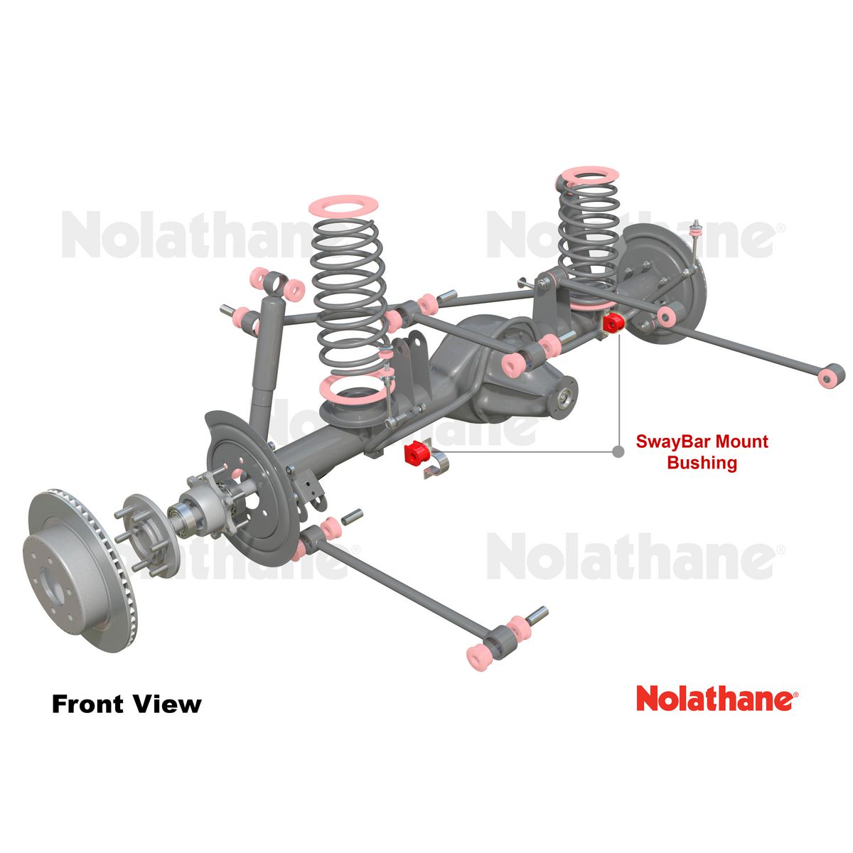 Nolathane Rear Sway Bar Mount Bushing Kit 17mm - 42609