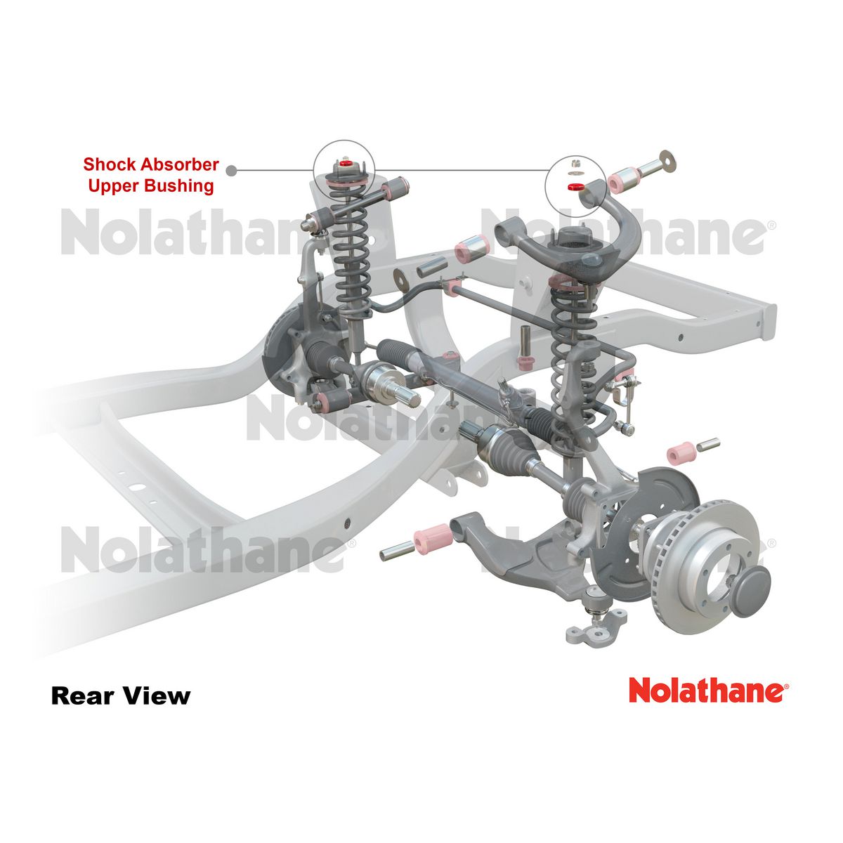 Nolathane Front Upper Shock Absorber Bushing Kit - 43134