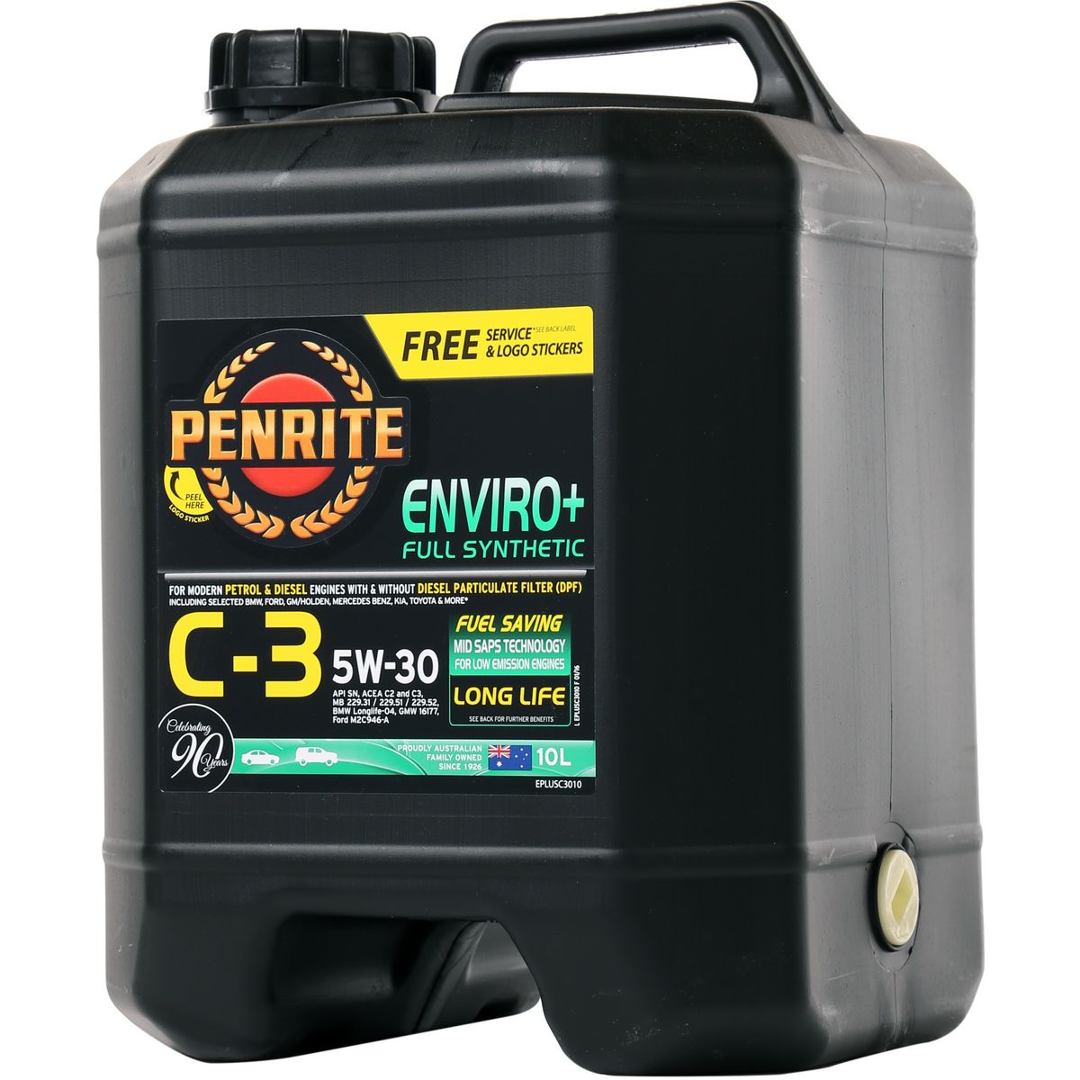 Penrite Enviro+ C3 5W-30 Engine Oil 10L - EPLUSC3010