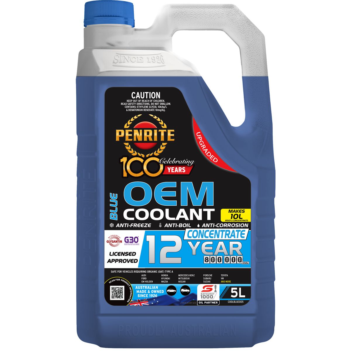 Penrite 7 Year 450,000km Blue Coolant Concentrate 5L - COOLBLUE005