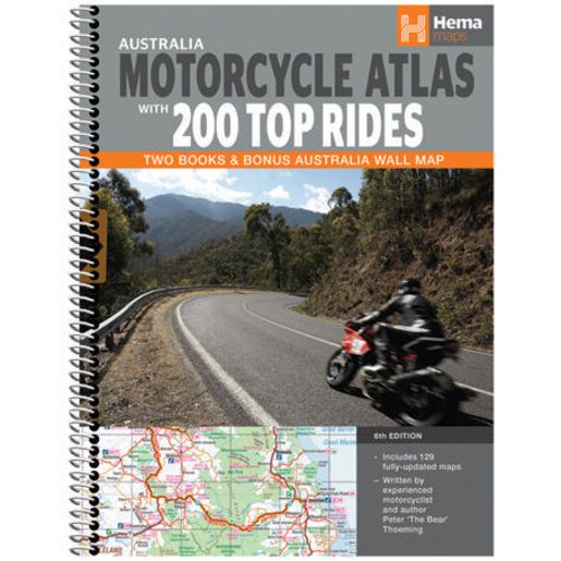 HEMA Australia Motorcycle Atlas + 200 Top Rides Edition 6