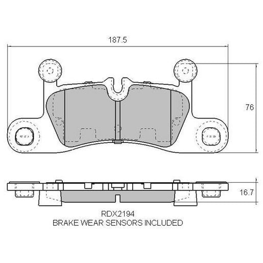 RDA Brakes Extreme Brake Pad Set Rear - RDX2194SM