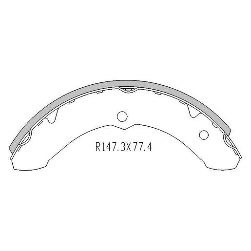 RDA Brake Shoe Set Front/Rear - R1415