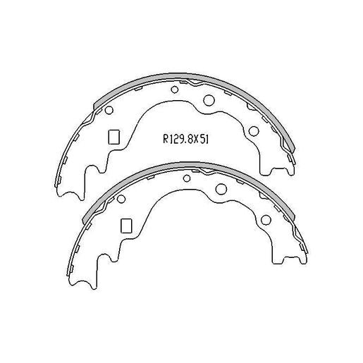 RDA Brake Shoe Set Rear - R1587