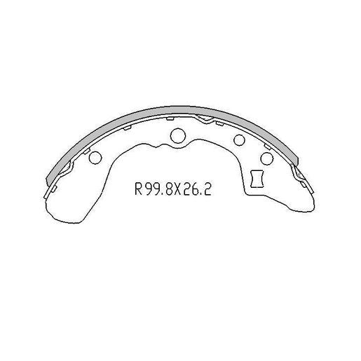 RDA Brake Shoe Set Rear - R1604
