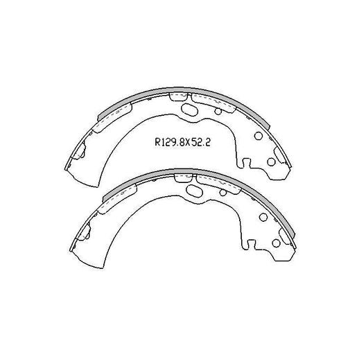 RDA Brake Shoe Set Rear - R1657