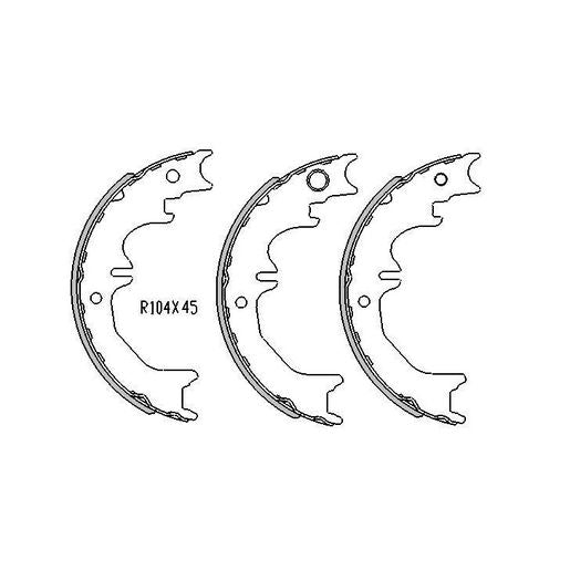 RDA Brake Inner Handbrake Shoe Set - R1744