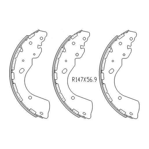 RDA Brake Shoe Set Rear - R2016