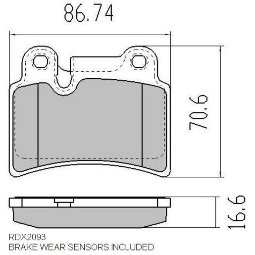 RDA Brakes Extreme Brake Pad Set Rear - RDX2093SM