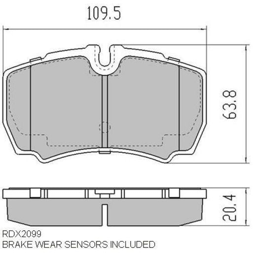 RDA Brakes Extreme Brake Pad Set Rear - RDX2099SM