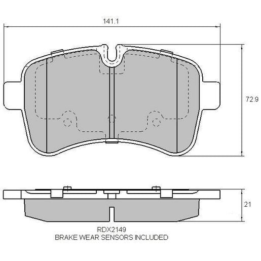 RDA Brakes Extreme Brake Pad Set Rear - RDX2149SM