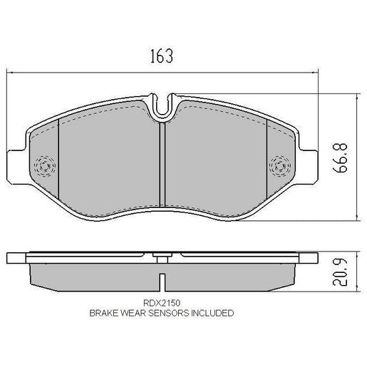 RDA Brakes Extreme Brake Pad Set Front - RDX2150SM