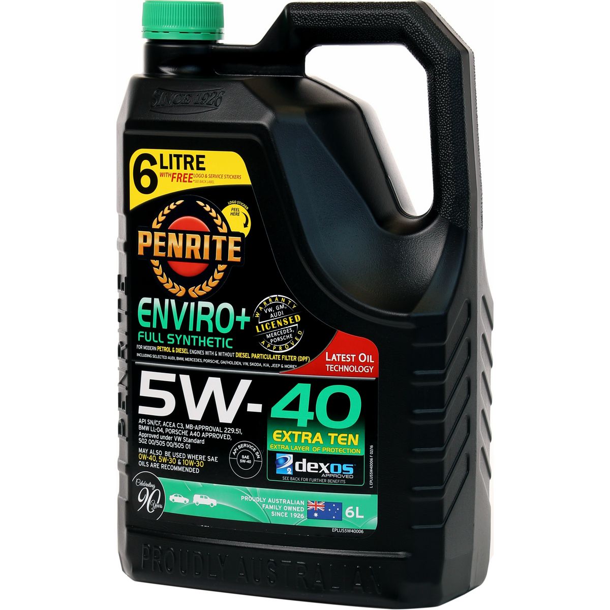 Penrite Enviro+ 5W-40 Engine Oil 6L - EPLUS5W40006