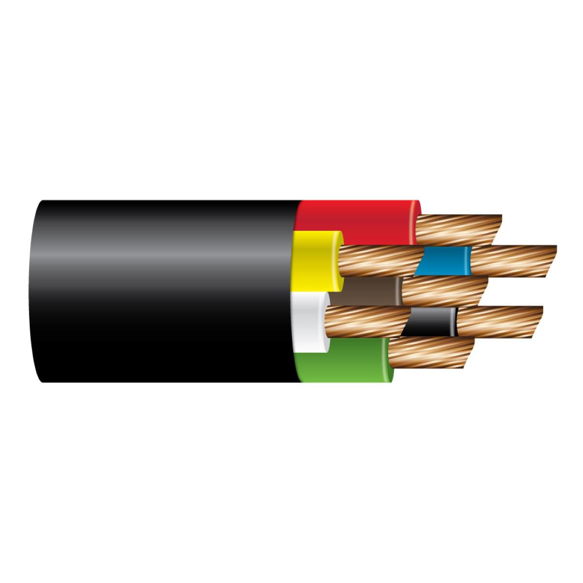 OEX Trailer Cable 7 Core 4mm W/Black Sheath 100M Roll - ACX0817L