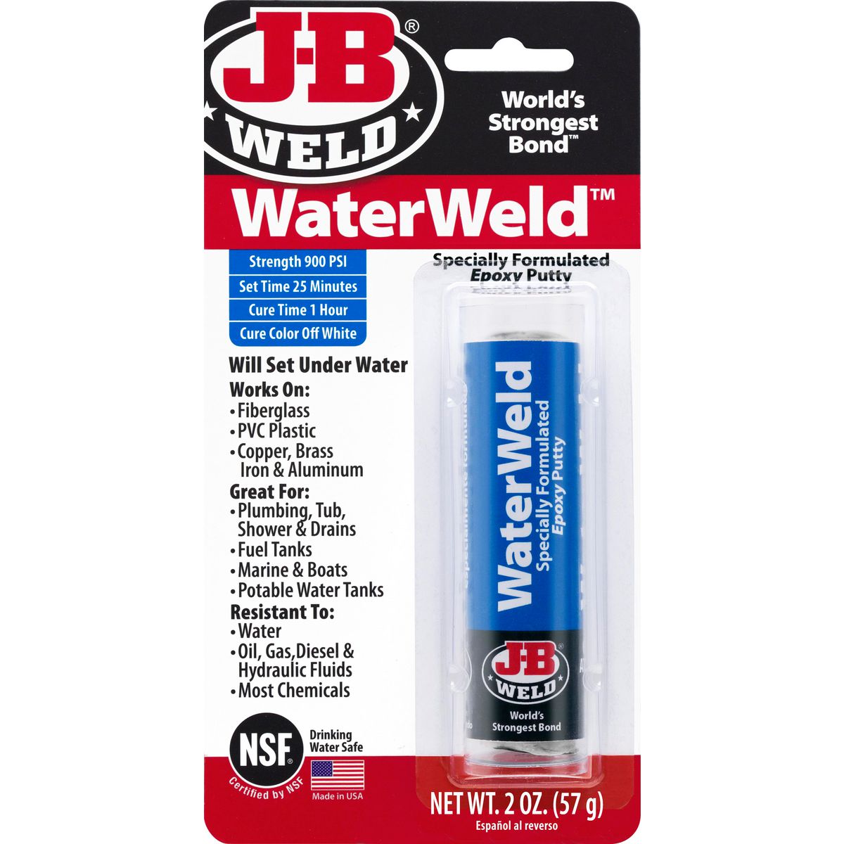 JB Weld Waterweld Stick Epoxy Putty 57Gm - 8277