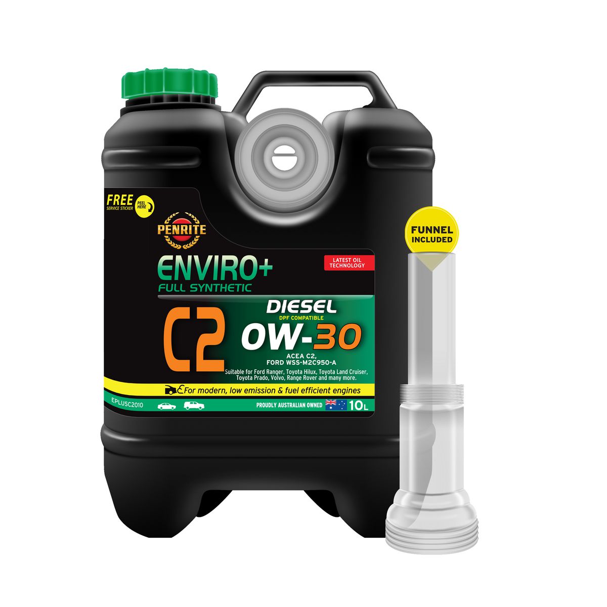 Penrite Enviro+ C2 0W-30 Engine Oil 10L - EPLUSC2010