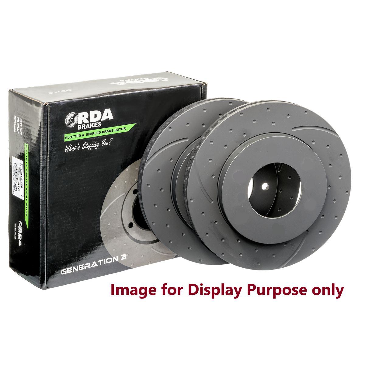 RDA Slotted And Dimpled Brake Rotor Pair 319mm Front - RDA8083D