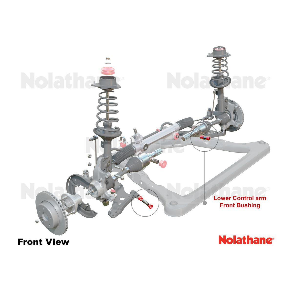 Nolathane Front Lower Control Arm Inner Front Bushing Kit - 45637