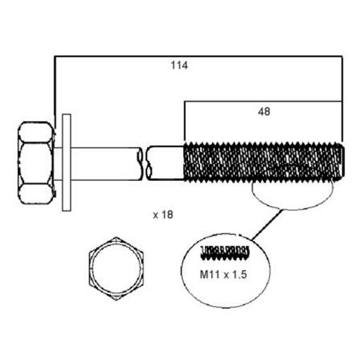 Permaseal Cylinder Head Bolt Set - HBS076