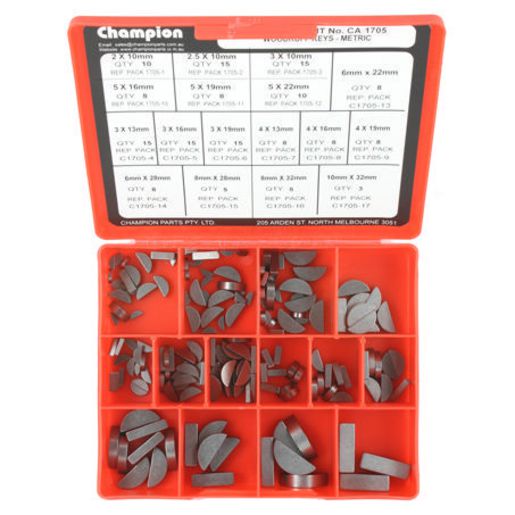 Champion Metric Woodruff Key Assortment - CA1705