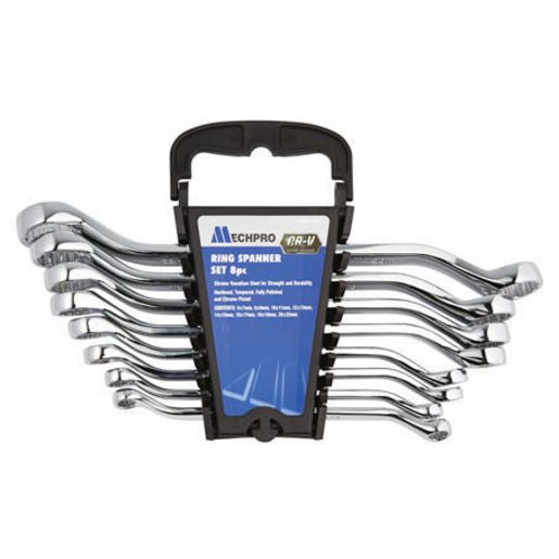 Mechpro Blue Double Ring End Spanner Set 8pc - MPBSP108K