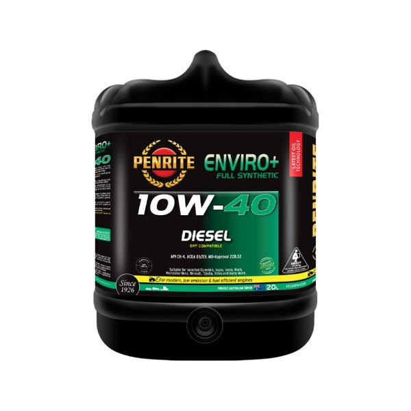 Penrite Enviro+ 10W-40 Diesel Cj-4-Sm Engine Oil 20L - EPLUS10W40020