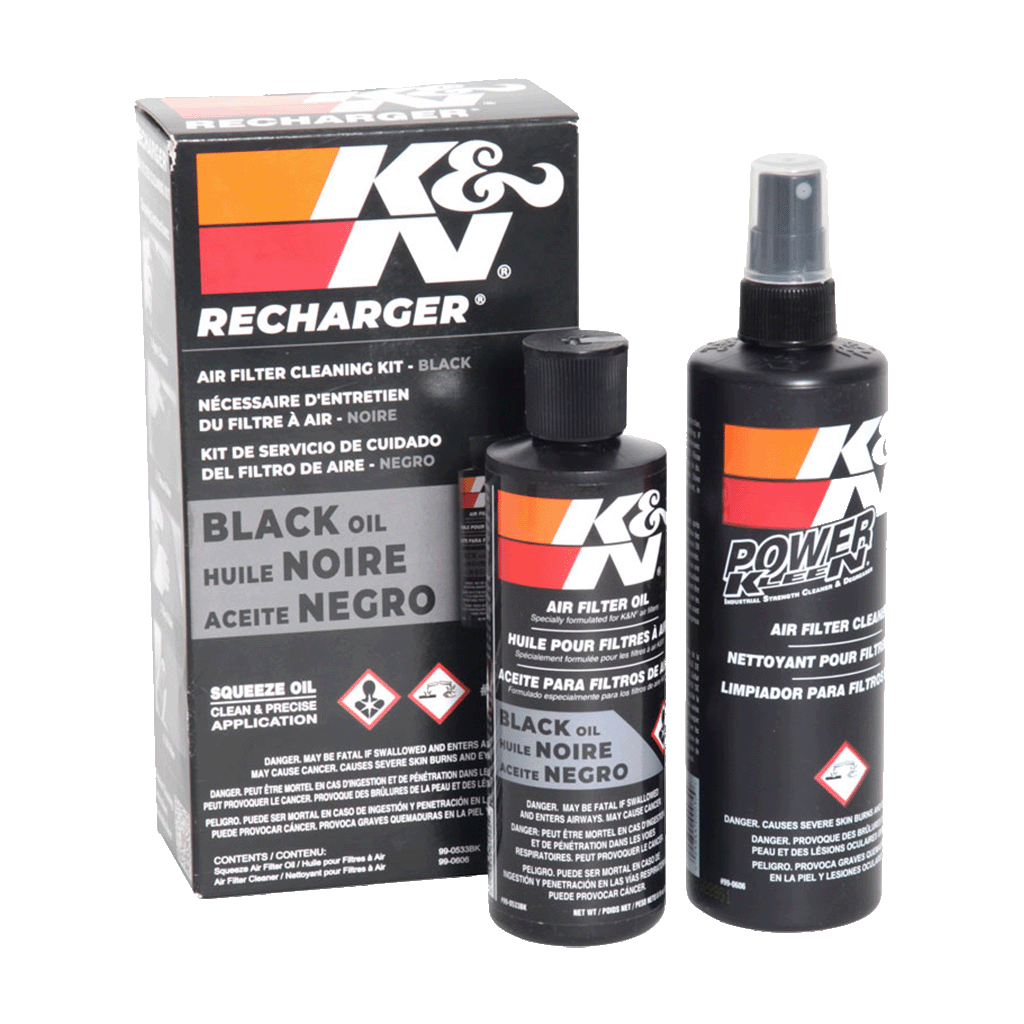 K&N Filter Recharge Clean and Oil Kit (Black) - 99-5050BK