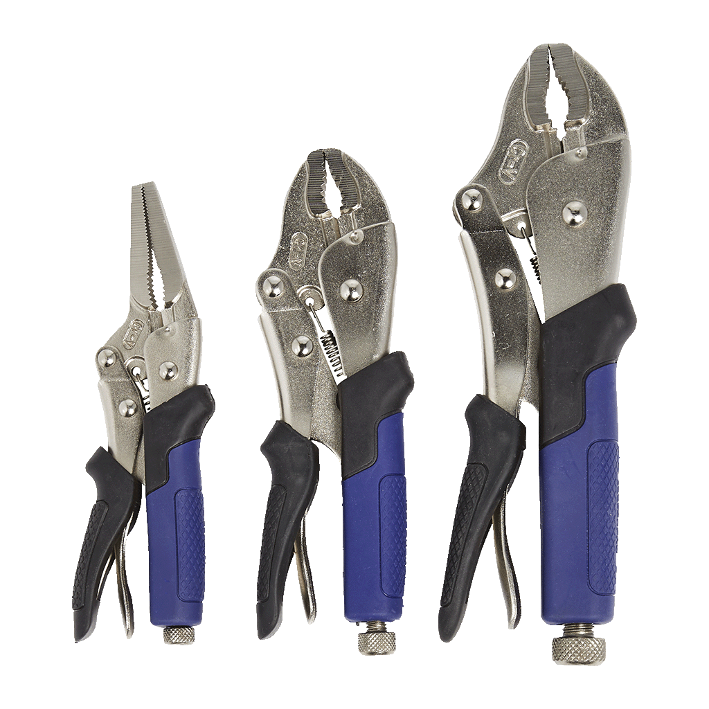 Mechpro Blue Adjustable Locking Pliers Set 3pc - MPBP103K