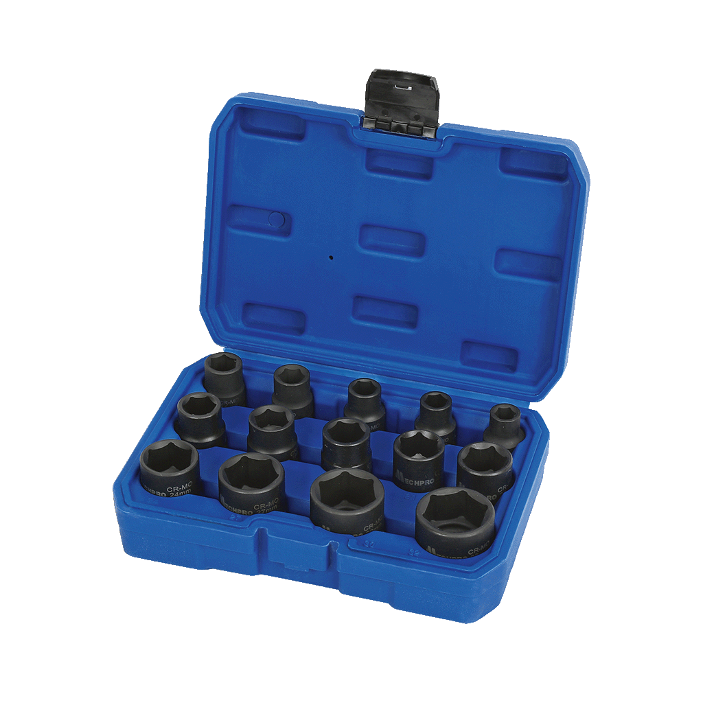 Mechpro Blue Impact Socket Set Metric 1/2In Drive 14pc - MPBSK134K