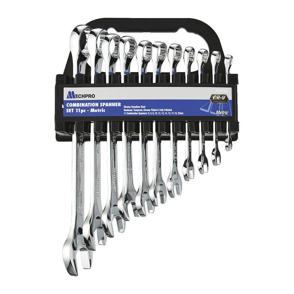 Mechpro Blue Combination Spanner Set Metric 11pc - MPBSP102K