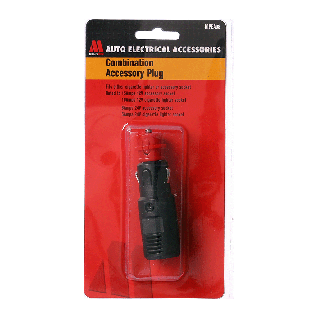 Mechpro Blue Combination Accessory Plug 8A/15A 12V/24V 10A/5A 12V/24V C/Lighter Socket MPEA08 - MPEA08