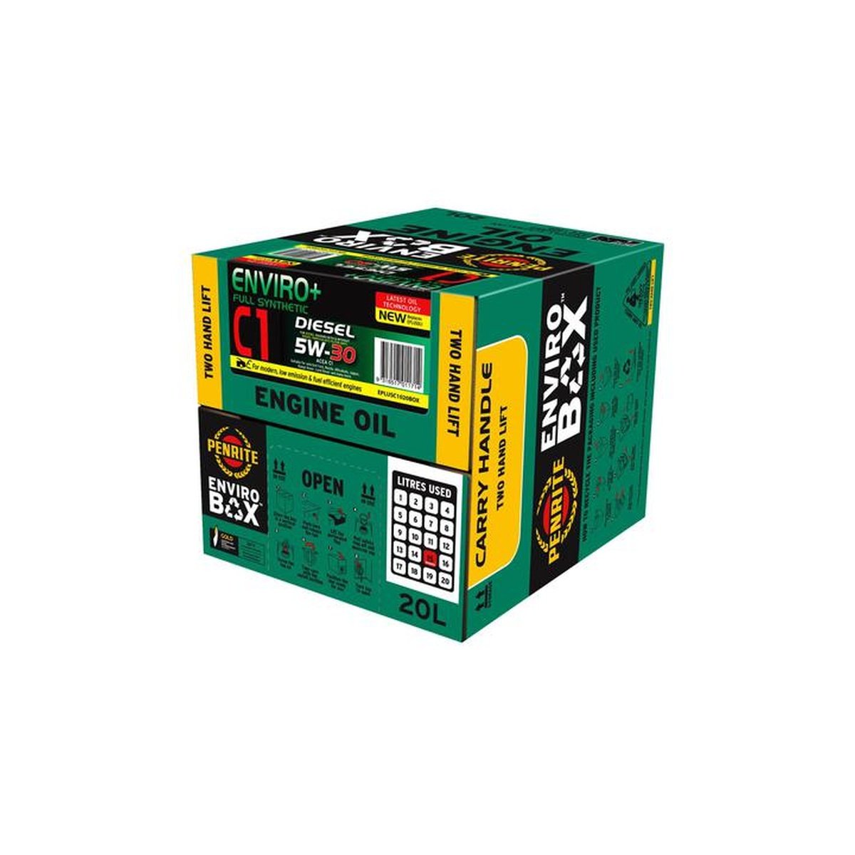 Penrite Enviro+ C1 5W-30 Diesel Engine Oil Enviro Box 20L - EPLUSC1020BOX