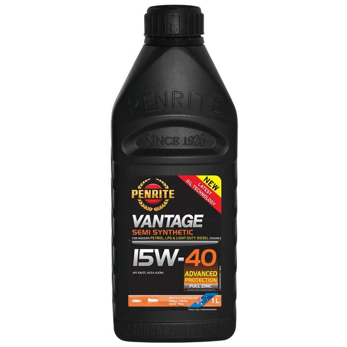 Penrite Vantage Semi Synthetic 15W-40 Engine Oil 1L - VANSEMI15W40001