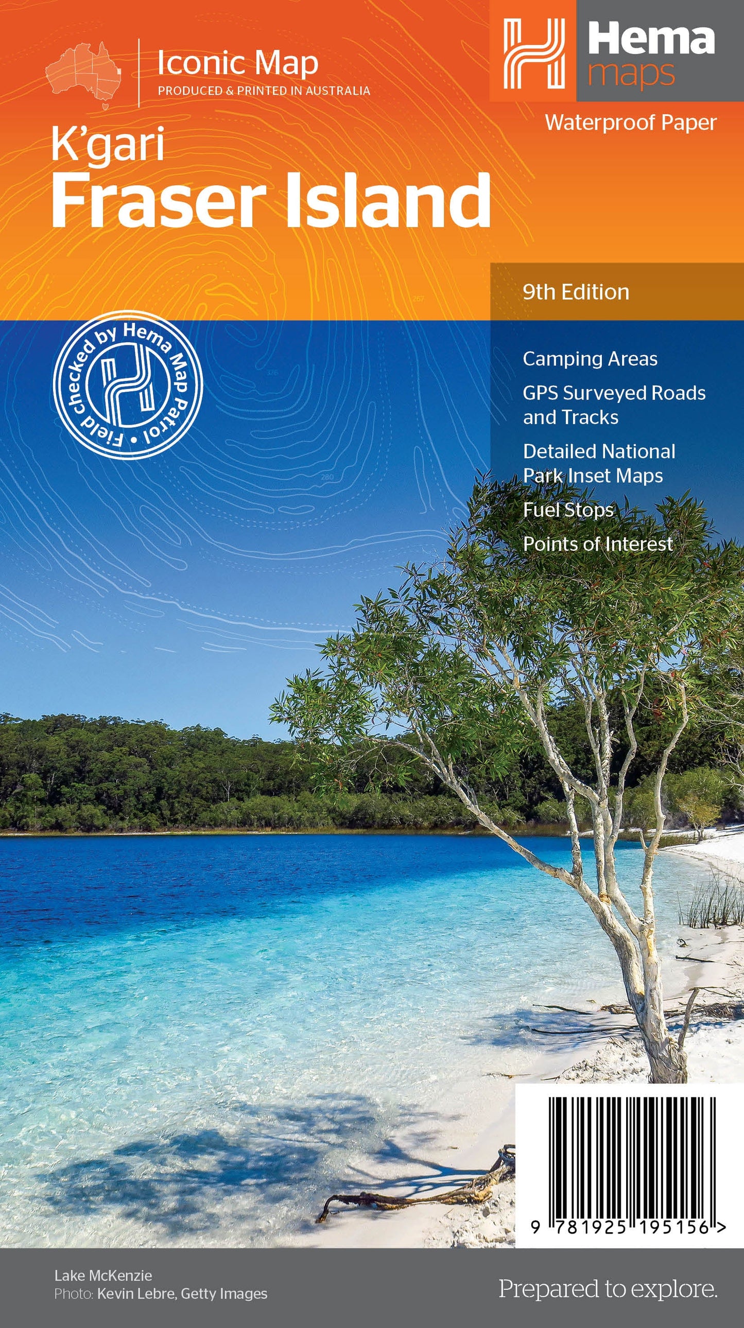 HEMA Fraser Island Map 9th Edition - 9781925195156
