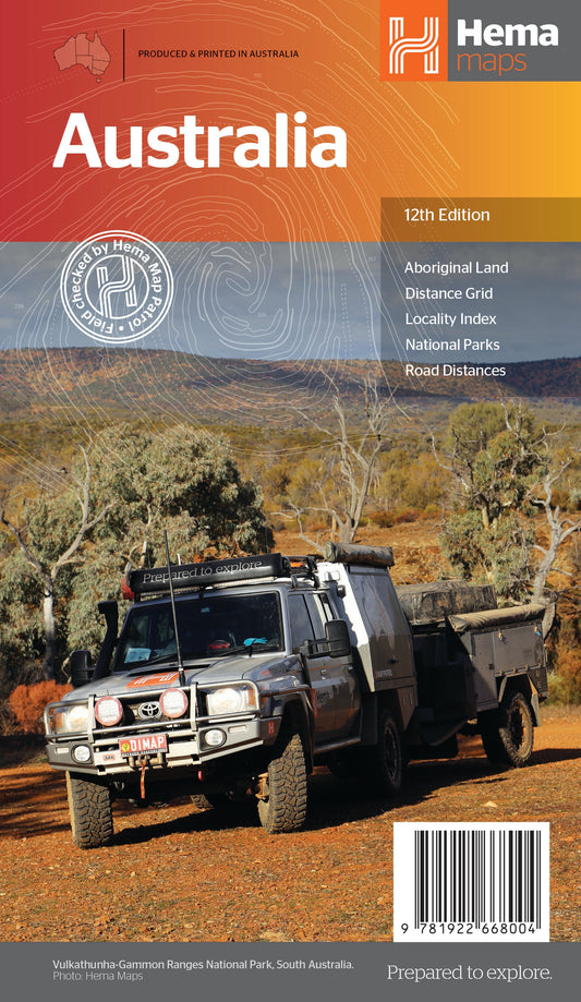 HEMA Australia Large Map 12th Editionition - 9781922668004