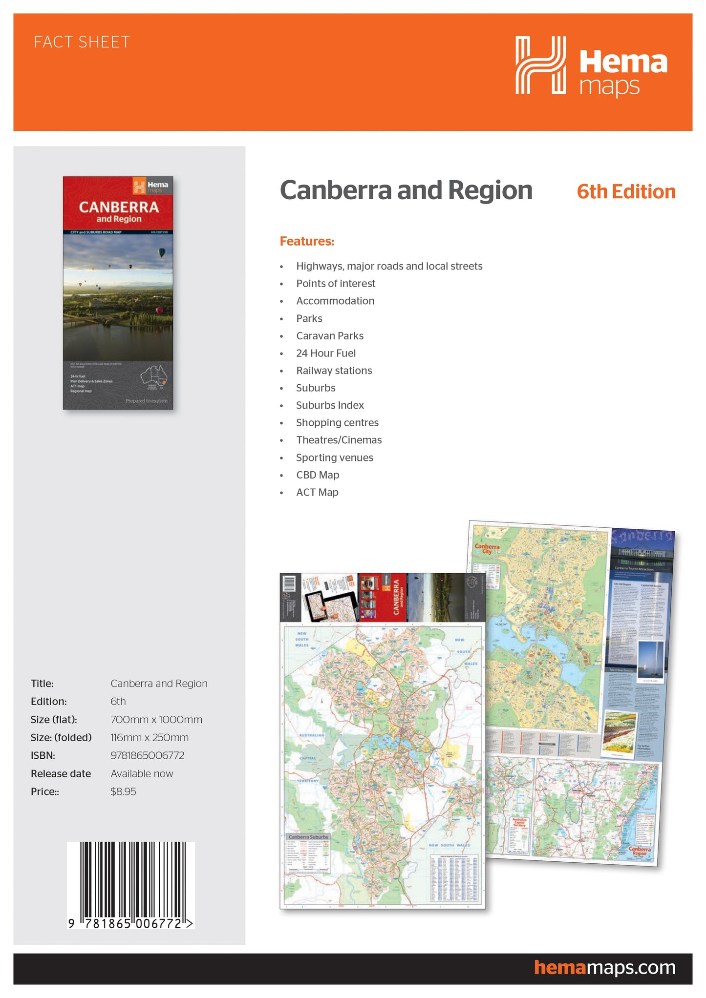 HEMA Canberra & Region Edition 6 - 9781865006772