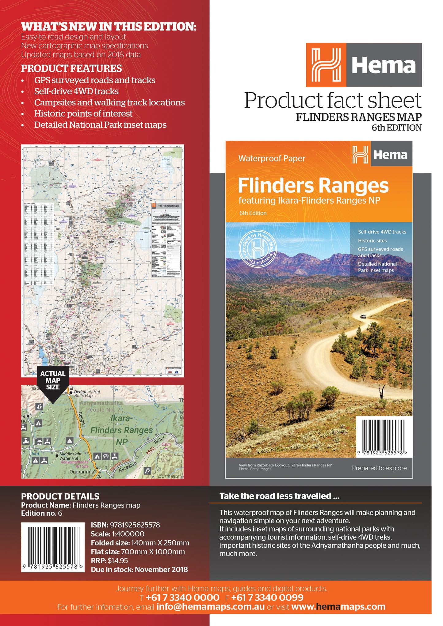 HEMA Flinders Ranges Map Edition 6 - 9321438001607